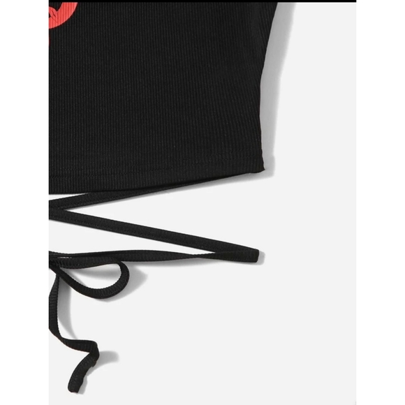 Floral & Moon Print Criss Cross Cami Top NWT - Picture 3 of 4